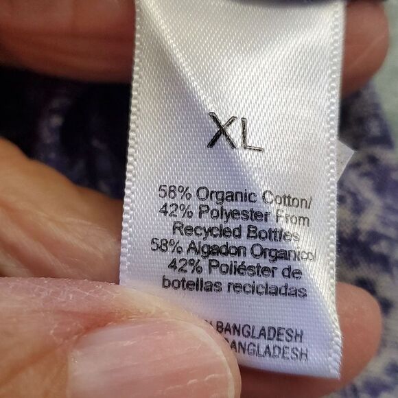 EARTH YOGA,  LIGHT WEIGHT TOP IS NWT. Size XL, purple long sleeve tunic. - Picture 8 of 9